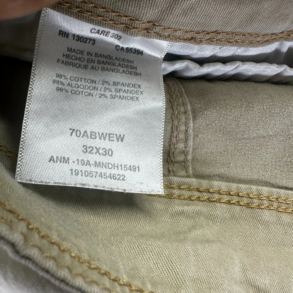 Wrangler Pant Men 32x30 Beige Cotton Cargo Straight Leg Workwear Utility Stretch